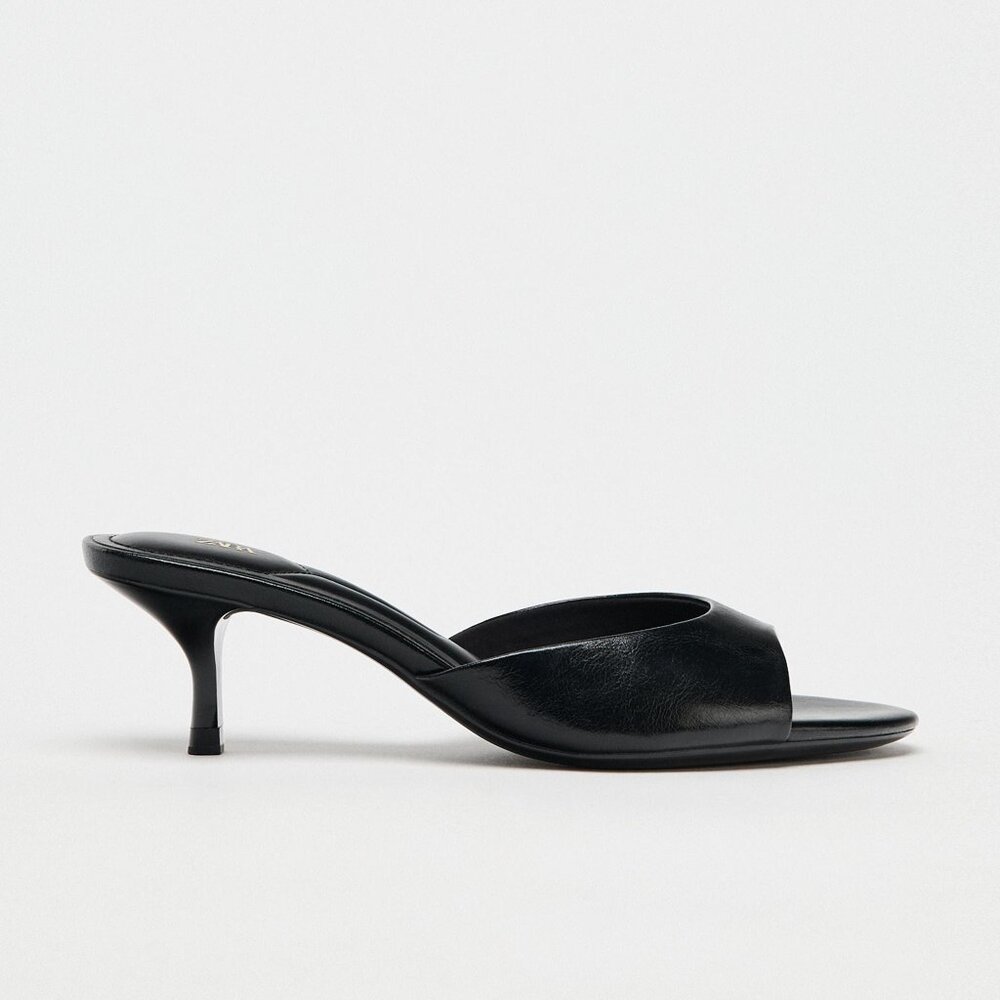 ZARA Patent Leather Sandals — Black — Size 41 — BRAND NEW